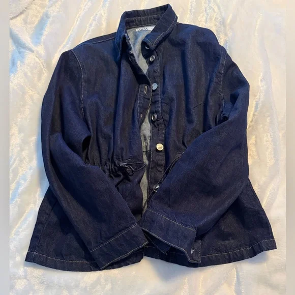 Zara Dark Blue Jean Jacket - Picture 4 of 11